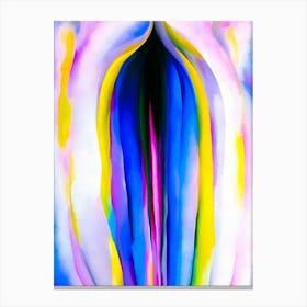 Georgia OKeeffe - Gray line with black blue and yellow Canvas Print