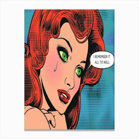 Pop Red Haired Woman Canvas Print