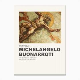 Museum Poster Inspired By Michelangelo Buonarroti 3 Canvas Print