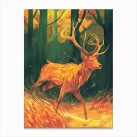 Deer In The Woods 16 Canvas Print