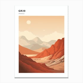 Gr20 France Hiking Trail Landscape Poster Canvas Print