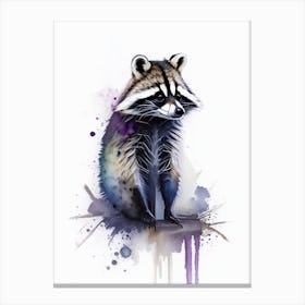 Cute Raccoon Watercolour Canvas Print