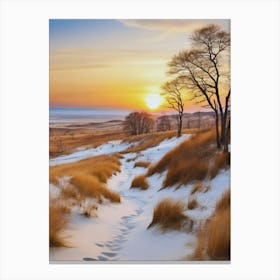 Sunset On The Prairie Canvas Print