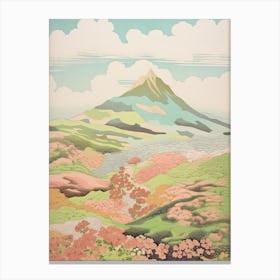 Mount Aso In Kumamoto Japanese Landscape 3 Canvas Print