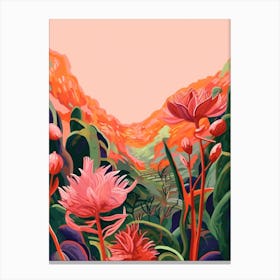 Boho Wildflower Painting Ramps Allium 1 Canvas Print