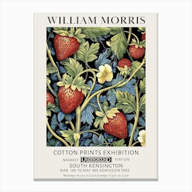 William Morris Strawberries Flowers Vintage Exhibition Canvas Print