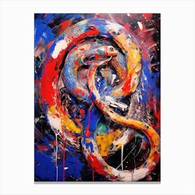 Snake Abstract Expressionism 3 Canvas Print