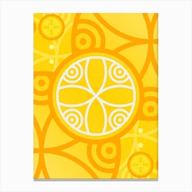 Geometric Glyph Abstract in Happy Yellow and Orange n.0015 Canvas Print