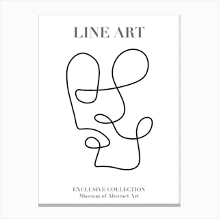 Line Art Abstract Collection 02 Canvas Print