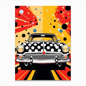 Classic Car Polka Dot 2 Canvas Print