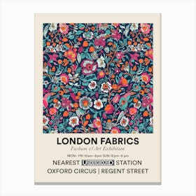 Poster Bloom Burst London Fabrics Floral Pattern 2 Canvas Print