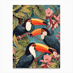 Kitsch Toucan Collage 1 Canvas Print