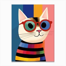 Little Cat 4 Wearing Sunglasses Canvas Print