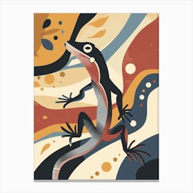 Anoles Lizard Abstract Modern Illustration 4 Canvas Print