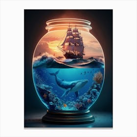 Ship In A Bottle 1 Canvas Print