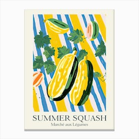 Marche Aux Legumes Summer Squash Summer Illustration 3 Canvas Print