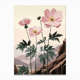 Flower Illustration Anemone 3 Canvas Print