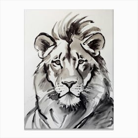 Lion Sketch Canvas Print