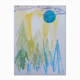 Blue Moon Sky Canvas Print