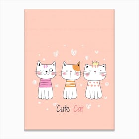 Cute Cat Canvas Print