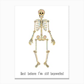 Bejewelled - Taylor Swift Halloween punny poster Canvas Print