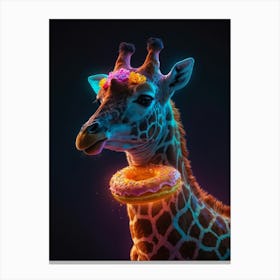 Donut Giraffe Canvas Print