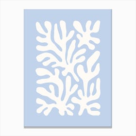 Coastal Coral Blue Canvas Print