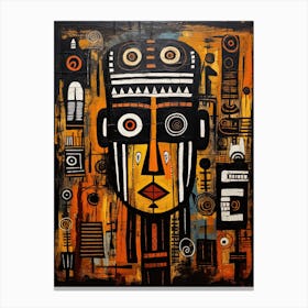 Sacred Silhouettes; Tribal Masked Marvels Canvas Print