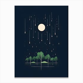 Night In The Forest 1 Canvas Print