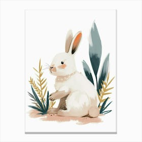 Florida White Rabbit Kids Illustration 3 Canvas Print
