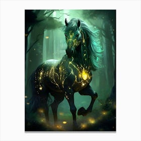 Horse In The Forest Canvas Print