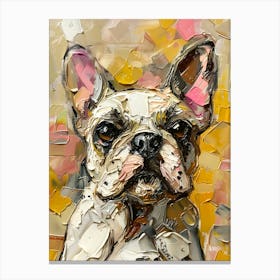 French Bulldog Impasto Painting Canvas Print
