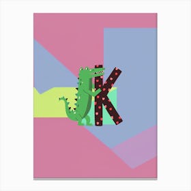 Kids Initials K 1 Canvas Print