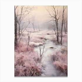 Dreamy Winter Painting Crins National Park France 1 Canvas Print