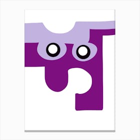 Purple Puzzle Friend Canvas Print
