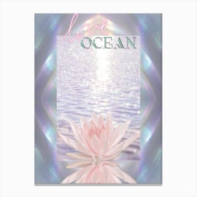 Love Ocean. Minimalist Collage Canvas Print