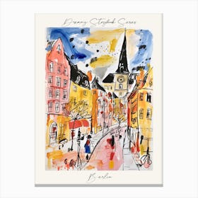 Poster Of Berlin, Dreamy Storybook Illustration 1 Canvas Print