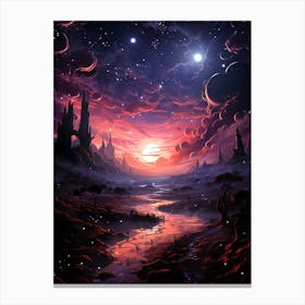 Space Landscape 1 Canvas Print