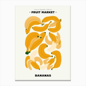 The Fruit Market Bananas Illustration Maximalist Canvas Print