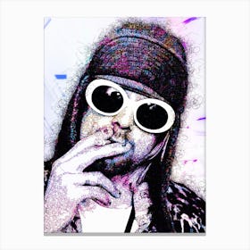 Kurt Cobain Scribble Canvas Print