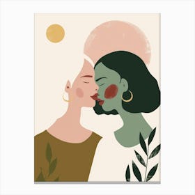 Two Women Kissing 9 Canvas Print