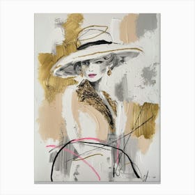 Woman In A Hat Canvas Print