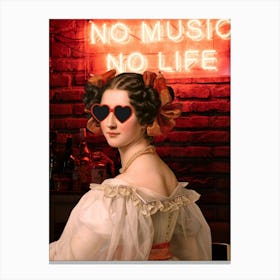 No Music No Life Canvas Print