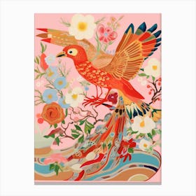 Maximalist Bird Painting Northern Cardinal 2 Canvas Print
