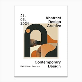 Abstract Design Archive Poster 18 Canvas Print