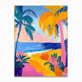 'Palm Trees On The Beach' Canvas Print