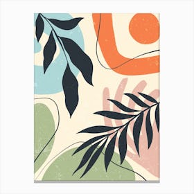 Abstract Painting With Leaves 2 Canvas Print