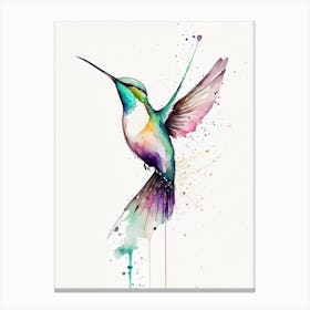 Giant Hummingbird Minimalist Watercolour 1 Canvas Print