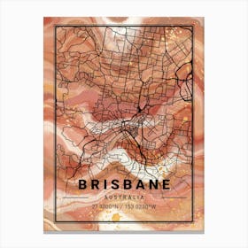 Brisbane Map Canvas Print