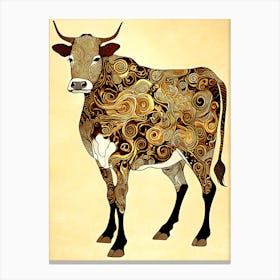 Holy Cow in the Style of Gustav Klimt 2 Canvas Print